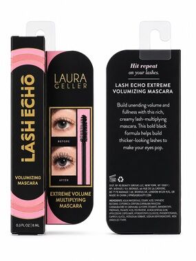 Laura Geller Lash Echo Extreme Volumizing Mascara — Black & Pink Accents